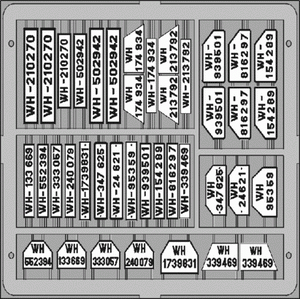 Eduard TP503 German Car Licence Plates 1/35