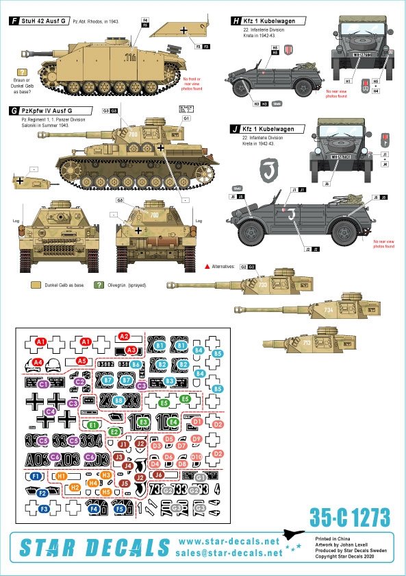 Star Decals 35-C1273 Balkan WW2 # 4 1/35 – zdjęcie 2