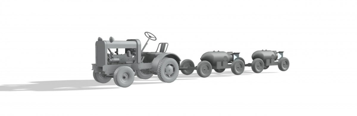 Thunder Model 32003 US Tug Clarktor 6, MILL-33 With 2 Bomb Trailers Mark 2 1/32 – Bild 2