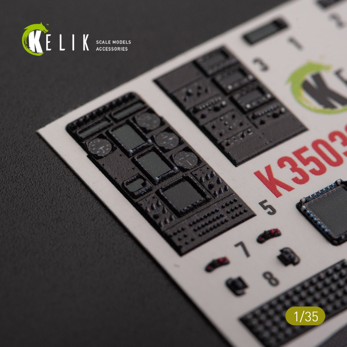 KELIK K35033 AH-6J/MH6J Little Bird interior 3D decals for Zimi models/KittyHawk 1/35 – imagen 2