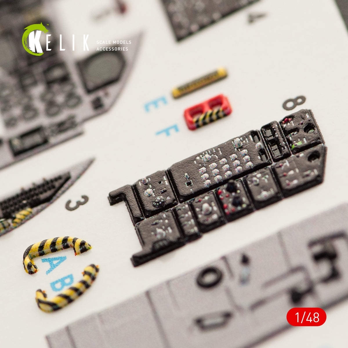KELIK K48044 F-15C MSIP II EAGLE INTERIOR 3D DECALS FOR GWH KIT 1/48 – imagen 4