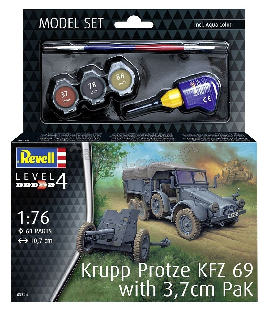 Revell 63344 Krupp Protze KFZ 69 avec 3,7 cm Pak - modèle 1/76