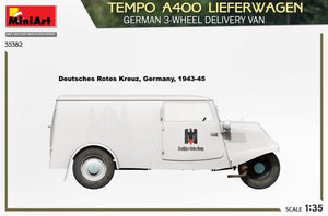 MiniArt 35382 TEMPO A400 LIEFERWAGEN. GERMAN 3-WHEEL DELIVERY VAN 1/35 – imagen 7