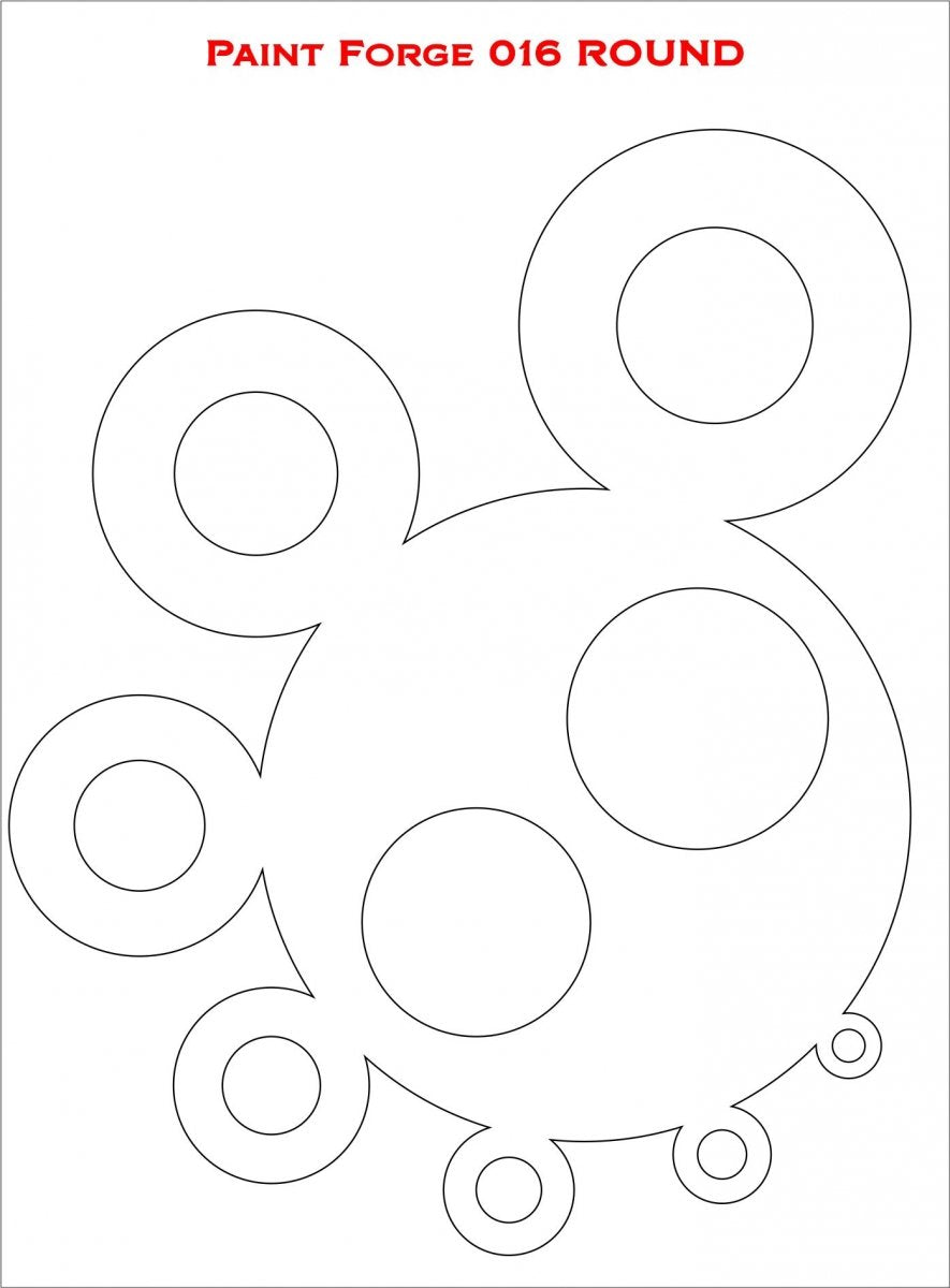Paint Forge PFST016L STENCIL - ROUND – immagine 2