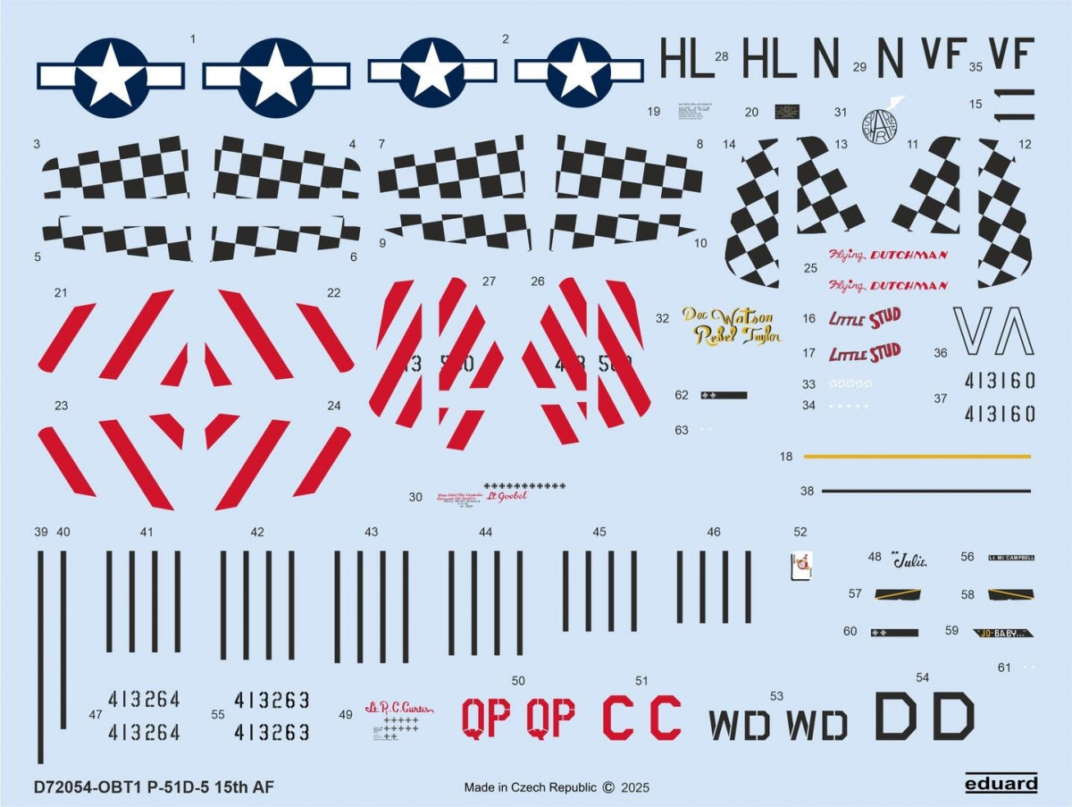 Eduard D72054 P-51D-5 &amp;quot;15th AF&amp;quot; EDUARD 1/72