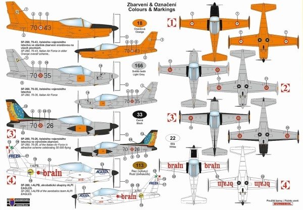 Kovozavody Prostejov KPM0211 SIAI SF-260EA Italian Services 1/72 – immagine 2