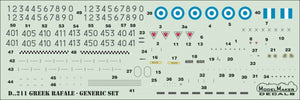 ModelMaker Decals D48211 Greek Rafale - generic set 1/48 – imagen 2