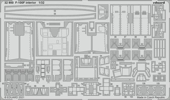 Eduard 32980 F-100F interior for TRUMPETER 1/32 – Bild 2
