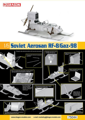 Dragon 75044 Soviet Aerosan Rf-8/Gaz-98 1/6 – Bild 2