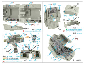 Quinta Studio QD+35106 AH-64D 3D-Printed &amp;amp; coloured Interior on decal paper (Takom) (with 3D-printed resin parts) 1/35 – immagine 2