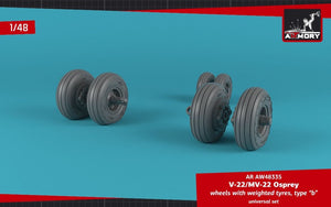 Armory Models AW48335 V-22/MV-22 Osprey wheels w/ weighted tires type “b” 1/48 – zdjęcie 2