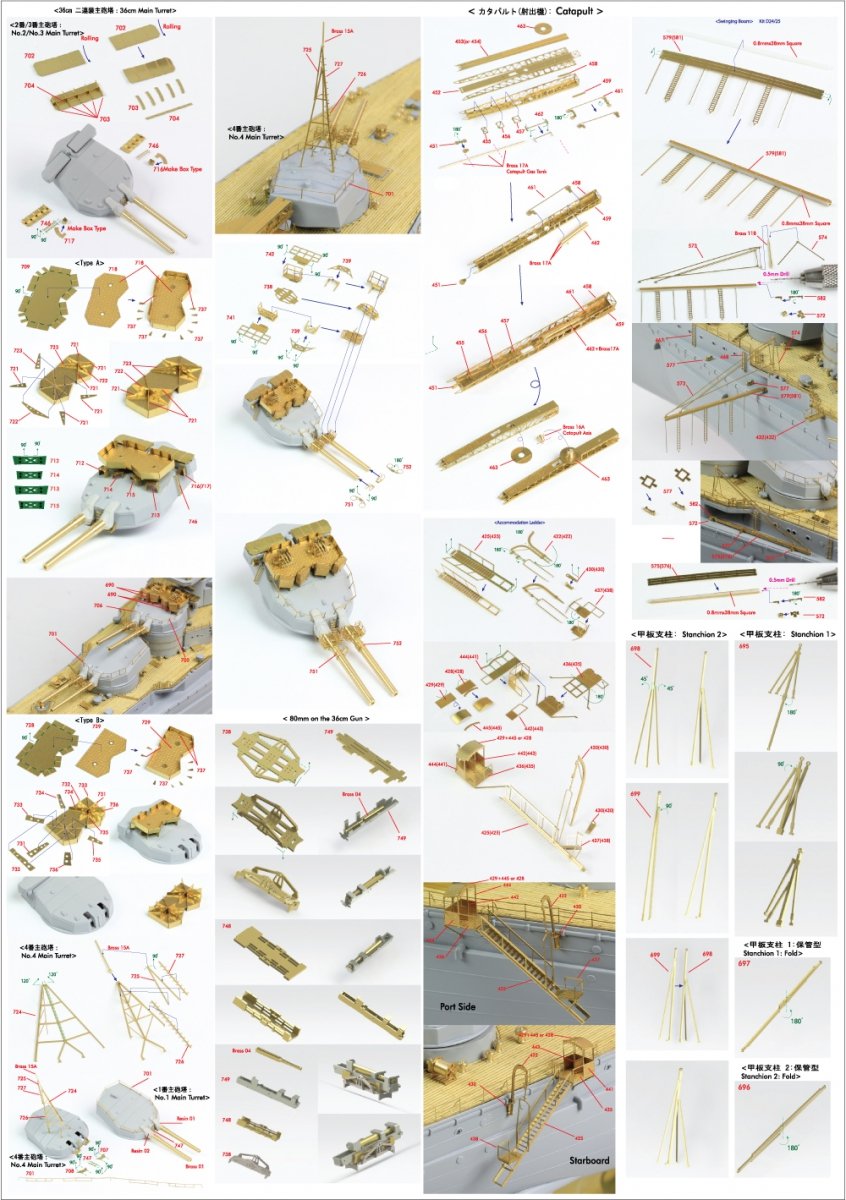 Pontos 35020F1 IJN Kongo 1944 Detail Up Set 1/350 – imagen 11