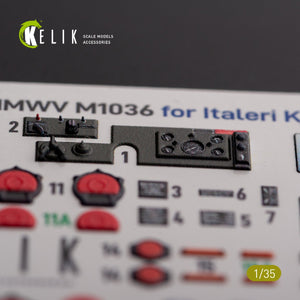 KELIK K35025 HUMVEE HMMWV M1036 with TOW Nato green version Interior 3D Decal for Italeri kit 1/35 – image 3
