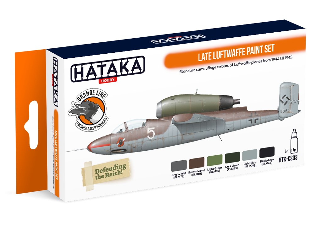 Hataka HTK-CS03 Ensemble de peinture de la Luftwaffe tardive (6x17ml)