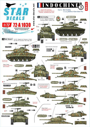 Star Decals 72-A1030 Indochine n° 2. M24 Chaffee / Bison 1/72