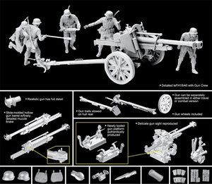 Dragon 6795 10.5cm leFH 18/40 w/Gun Crew 1/35 – immagine 2