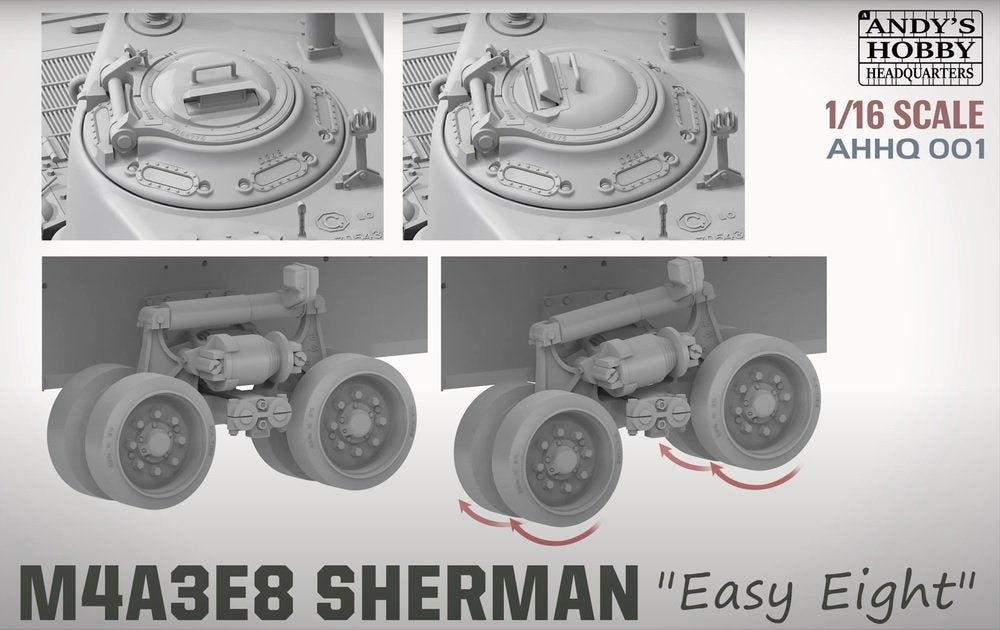 Andy&amp;#39;s Hobby Headquarters AHHQ-001 M4A3E8 Sherman &amp;quot;Easy Eight&amp;quot; 1/16 – zdjęcie 4