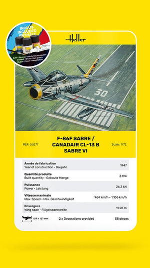 Heller 56277 F-86F SABRE / CANADAIR CL-13 B SABRE VI - Starter Kit 1/72 – immagine 7