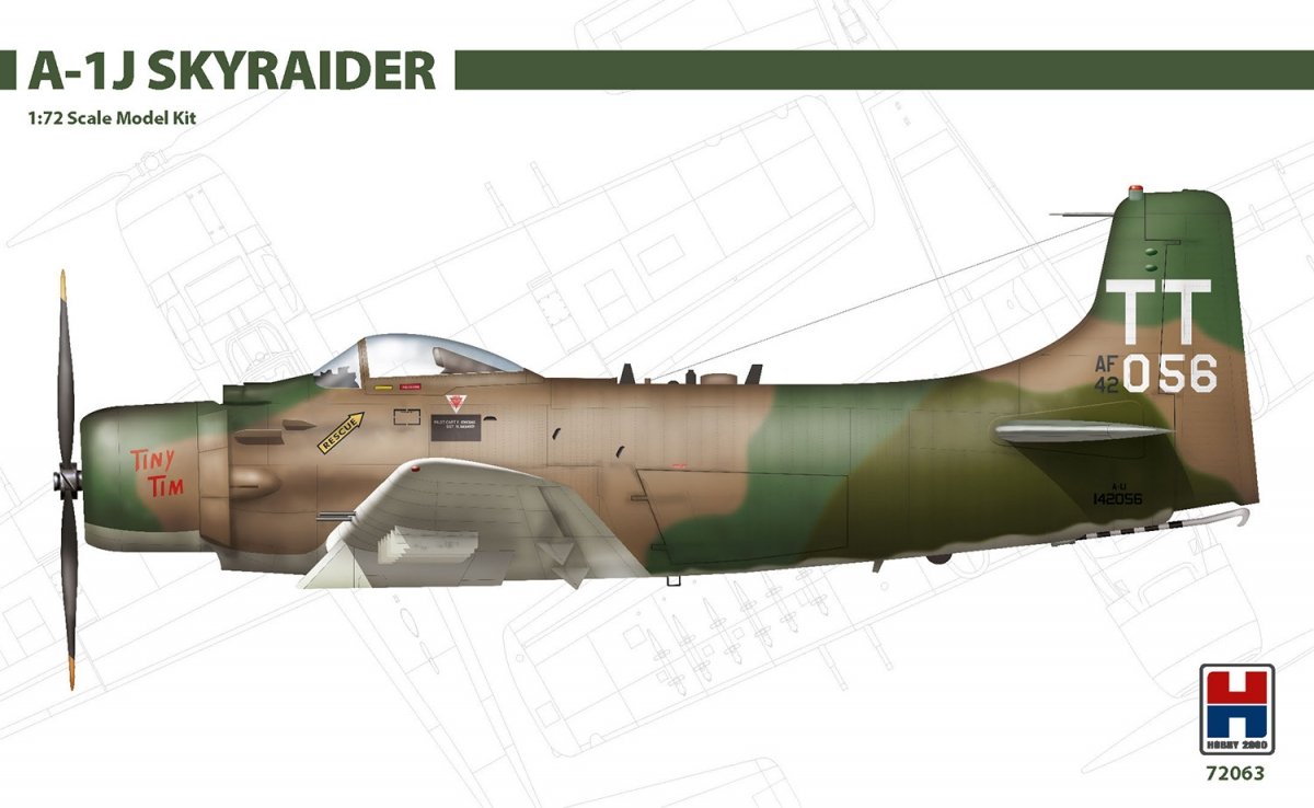 Hobby 2000 72063 A-1J Skyraider (HASEGAWA + CARTOGRAPH + MASKS) 1/72