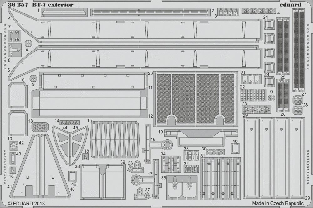 Eduard 36257 BT-7 exterior 1/35 Tamiya