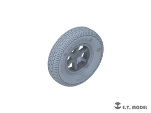 E.T. Model P35-133 WWII German Sd.Kfz.7(8t) Sagged Front Wheels &amp;amp; Spare Wheel Type.2 for Dragon / Trumpeter kit 1/35 – imagen 2