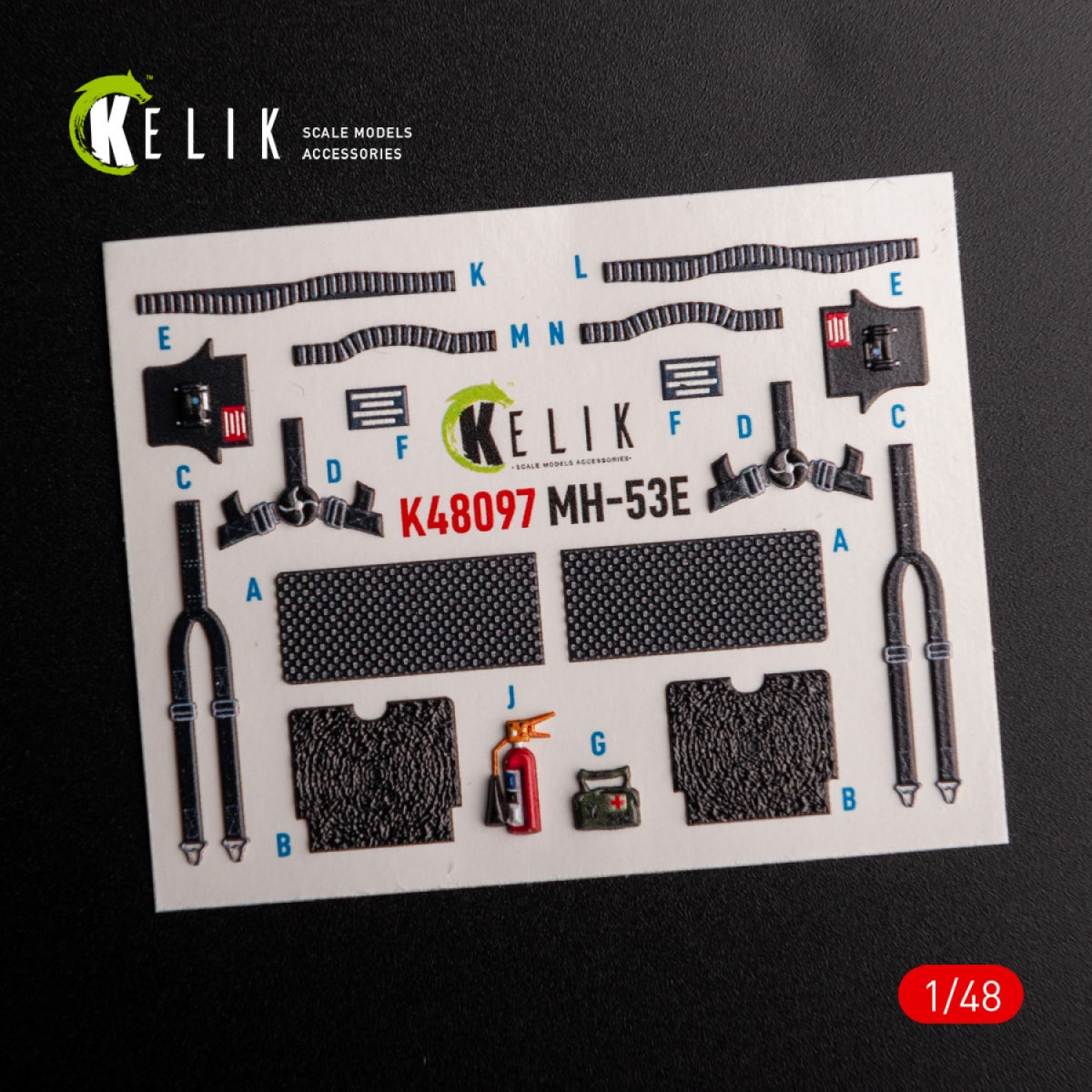 KELIK K48097 MH-53 Sea Dragon - interior 3D decals for Academy kit 1/48 – imagen 3