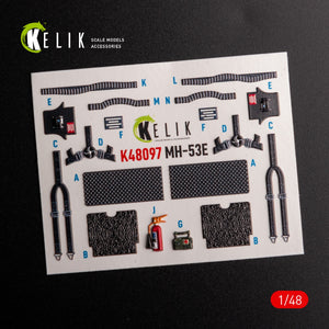 KELIK K48097 MH-53 Sea Dragon - interior 3D decals for Academy kit 1/48 – imagen 3