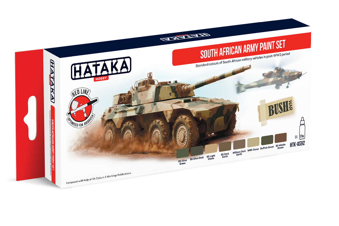 Kit de peinture Hataka HTK-AS92 pour l&amp;#39;armée sud-africaine (8 x 17 ml)