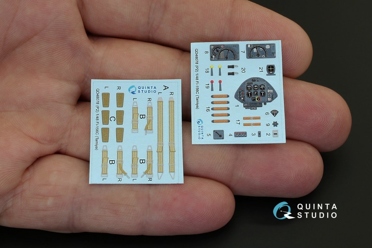 Intérieur imprimé en 3D et coloré sur papier décalcomanie Quinta Studio QD48078 Fi-156 (pour maquette Tamiya) 1/48 – image 4