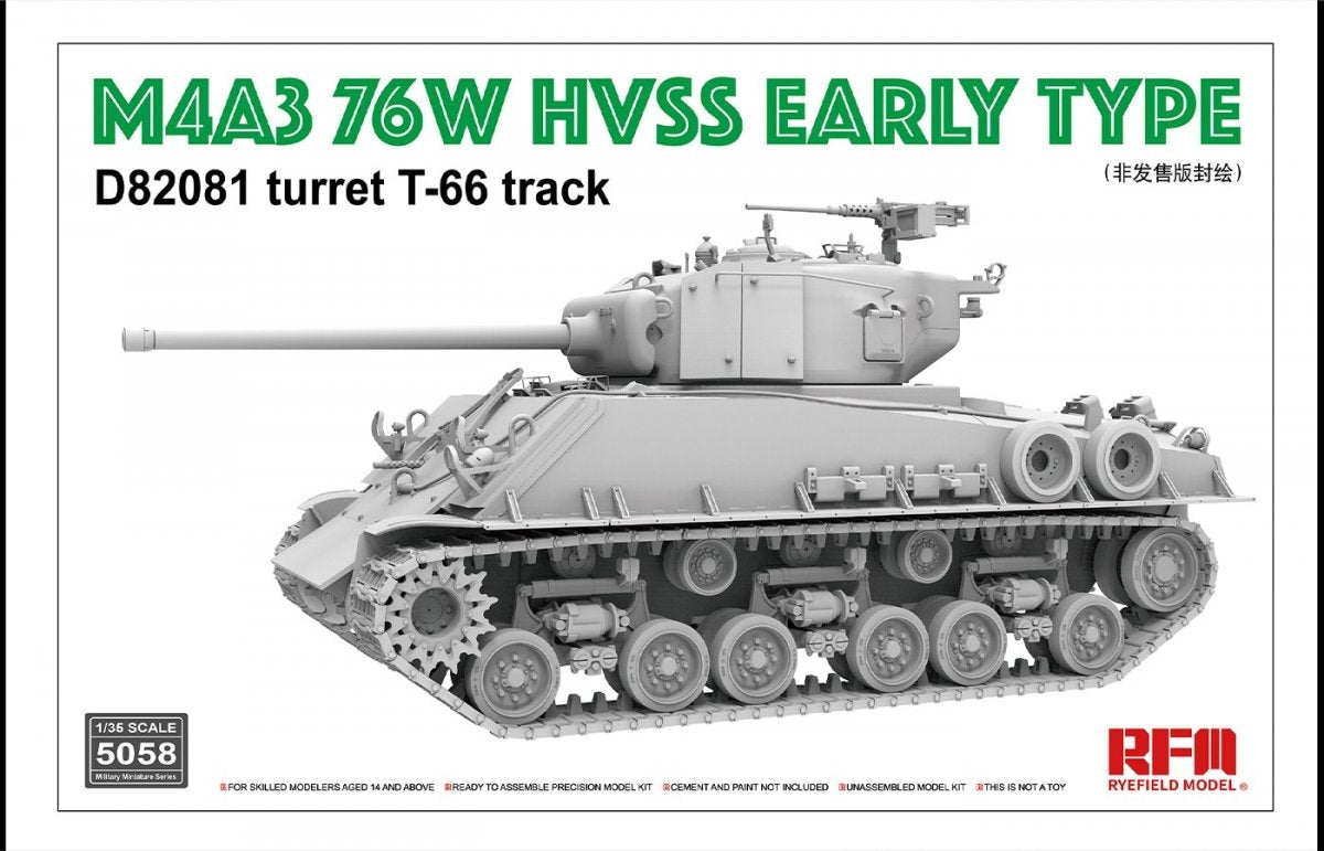 Rye Field Model 5058 M4A3 76W HVSS EARLY TYPE 1/35 – image 2