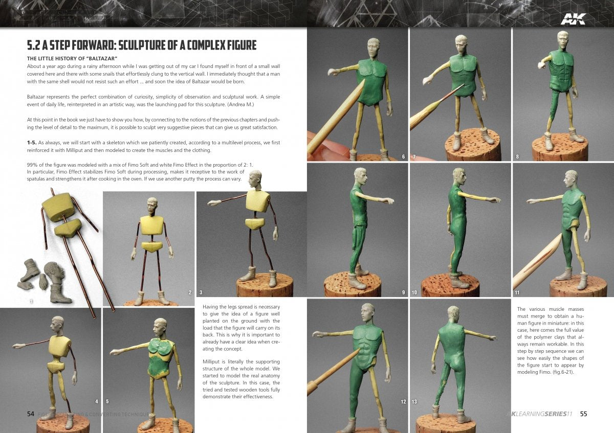 AK Interactive AK512 AK LEARNING 11: FIGURE SCULPTING &amp;amp; CONVERTING TECHNIQUES EN – immagine 5