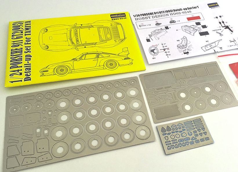 Kit de photodécoupe Hobby Design HD02-0240 pour Porsche 911 GT2 (993) Tamiya 1/24 – image 2