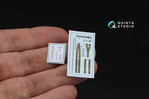 Quinta Studio QR+48102 British Fighter seatbelts (pre-war/early WWII) (with metal buckles) (All kits) 1/48 – zdjęcie 4