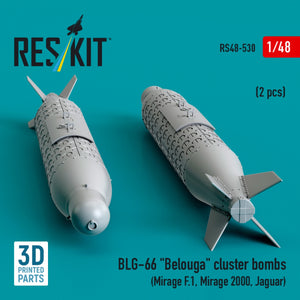 RESKIT RS48-0530 BLG-66 Bombes à fragmentation « Belouga » (2 pièces) (Impression 3D) 1/48  – image 2