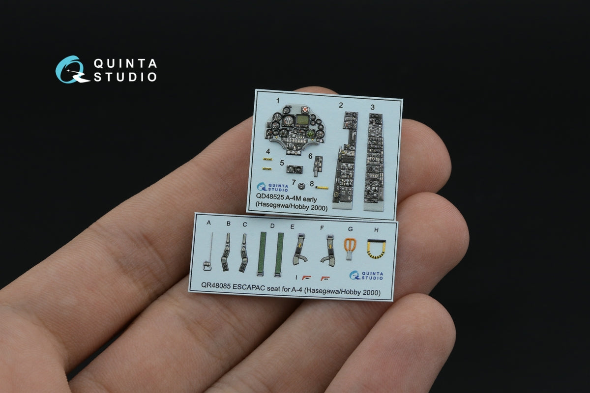 Quinta Studio QD48525 A-4M early 3D-Printed &amp;amp; coloured Interior on decal paper (Hasegawa/Hobby2000) 1/48 – imagen 3