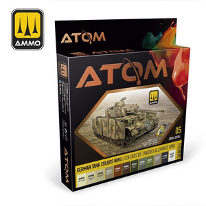 AMMO of Mig Jimenez ATOM 20704 German Tank Colors WWII Set 12 x 20 ml