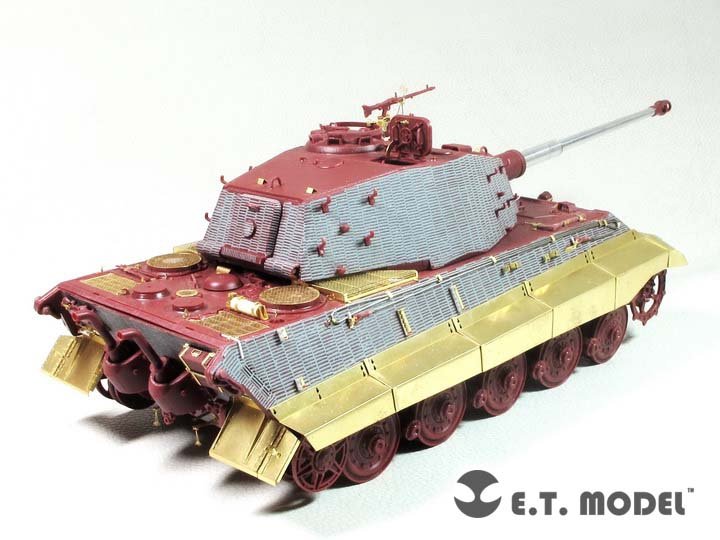 ET Model EA35-121 Garde-boue et jupes latérales pour char King Tiger allemand de la Seconde Guerre mondiale, compatible avec la maquette Meng au 1/35 – image 3