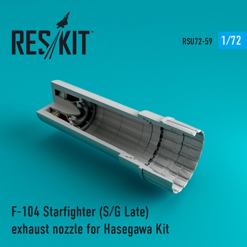 RESKIT RSU72-0059 Tuyère d'échappement F-104 S/G Late Starfighter pour Hasegawa 1/72