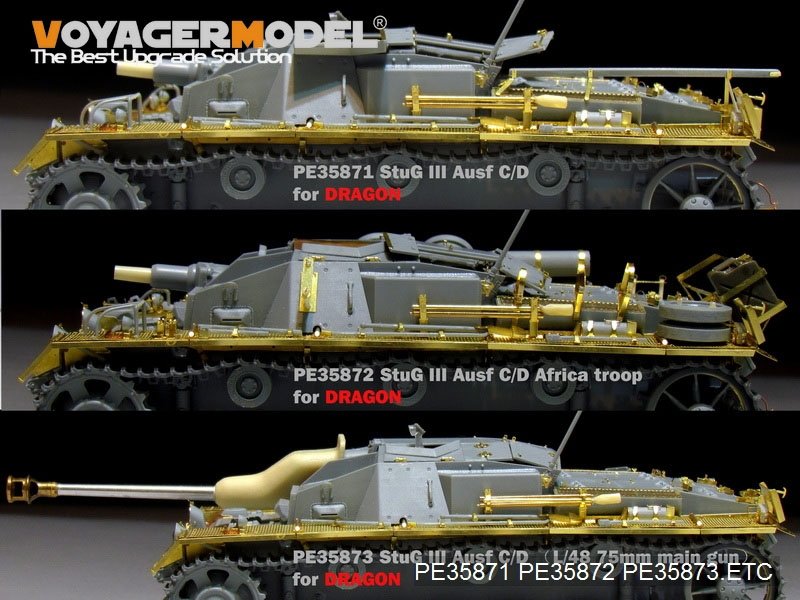 Voyager Model PE35884 WWII German StuG.III Ausf.A-D fenders for DRAGON 1/35 – imagen 3