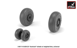 Armory Models AW48319 F-111A/B/C/D Aardvark wheels w/ weighted tyres 1/48 – imagen 3