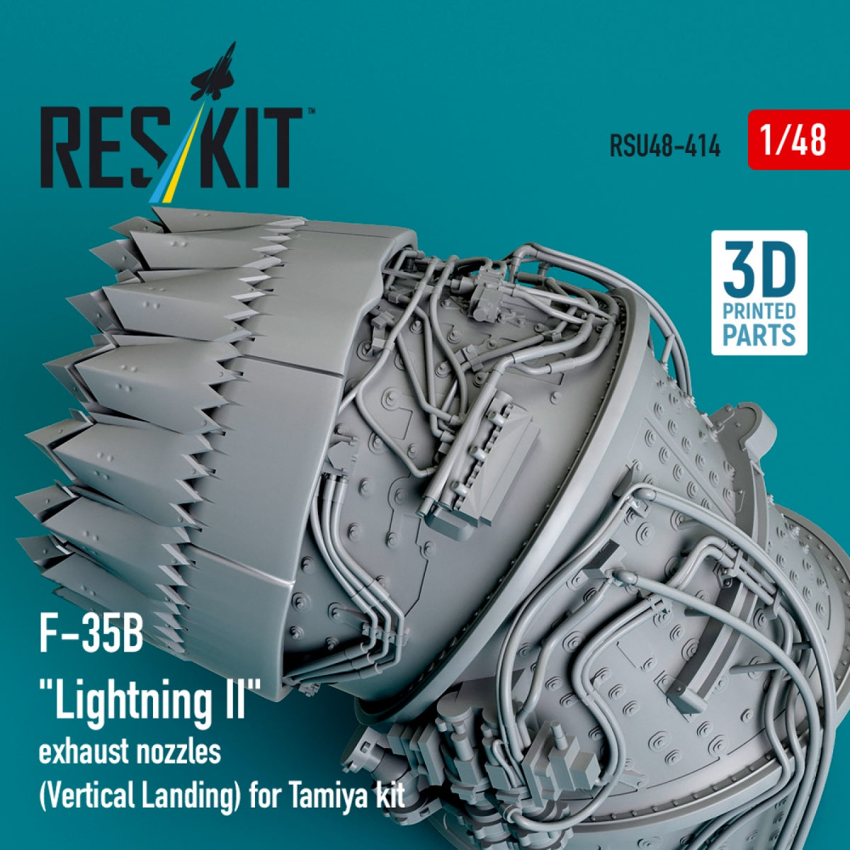 RESKIT RSU48-0414 F-35B &amp;quot;Lightning II&amp;quot; exhaust nozzles (Vertical Landing) for Tamiya kit (3D printed) 1/48 – imagen 3
