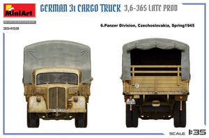 MiniArt 35459 German 3t Cargo Truck 3.5-36s Late Production 1/35 – immagine 16