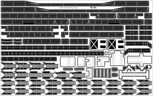Pontos 23003F1 USS BB-63 Missouri 1945 Detail Up Set (20B Deck Blue stained wooden deck) 1/200 – zdjęcie 8