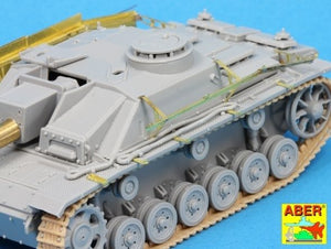 Aber 72A11 Osłony boczne do Sturmgeschutz III (wczesne) / Side skirts for Sturmgeschutz III (Early model) 1/72 – imagen 5