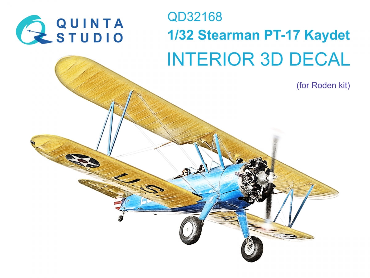Quinta Studio QD32168 Pt-17 Kaydet 3D-Printed coloured Interior on decal paper (Roden) 1/32