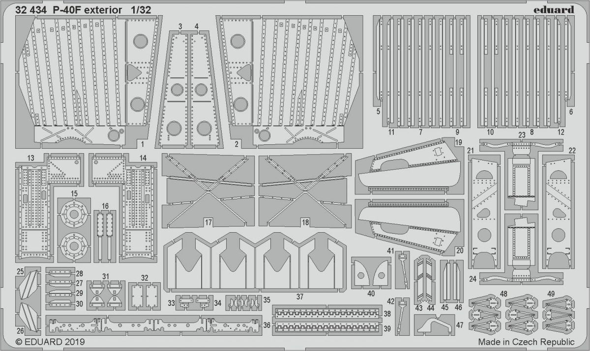 Eduard 32434 P-40F exterior 1/32 TRUMPETER