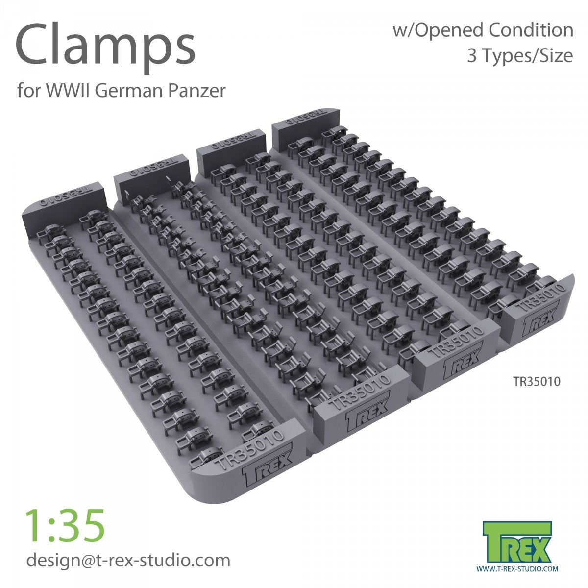 Pinces T-Rex Studio TR35010 pour Panzer allemand, set 1 1/35