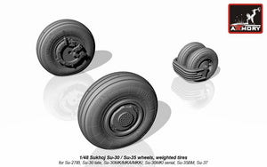 Armory Models AW48024 Sukhoj Su-30 / Su-35 wheels, weighted tires, front mudguard 1/48 – imagen 5