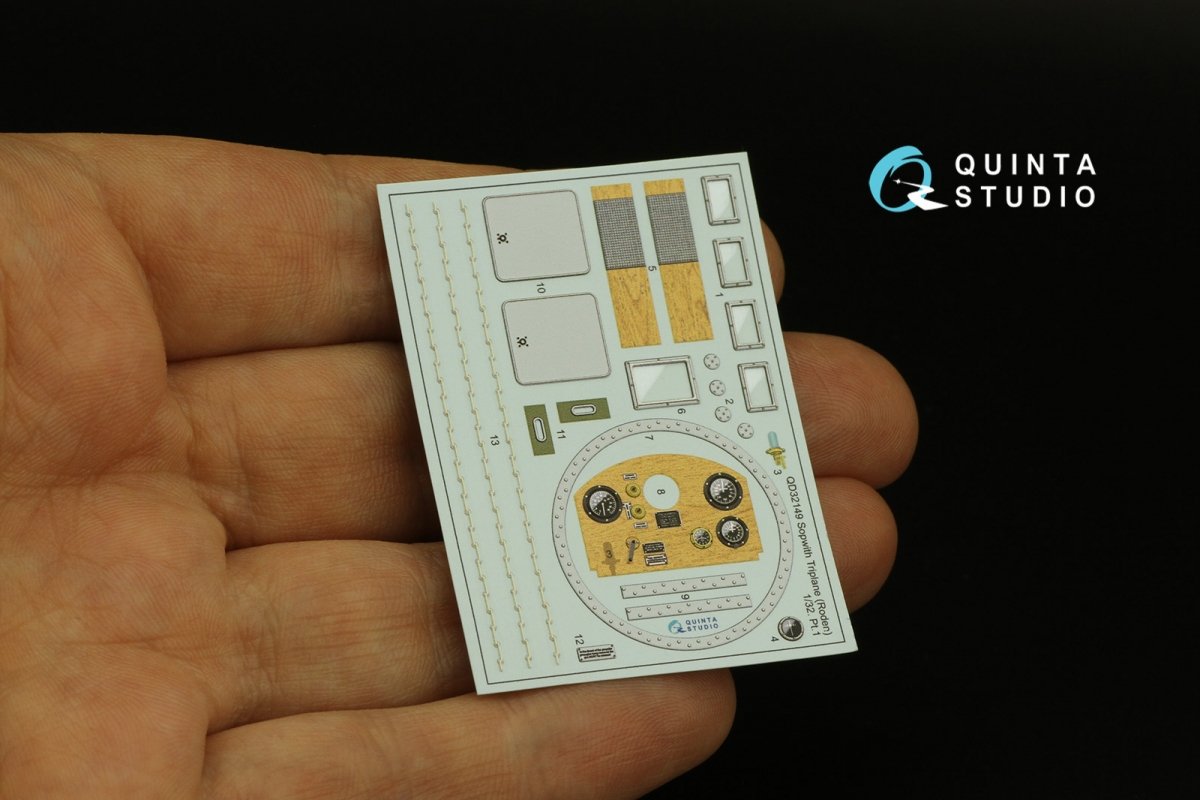 Quinta Studio QD32149 Sopwith Triplane 3D-Printed &amp;amp; colored Interior on decal paper (Roden) 1/32 – image 3