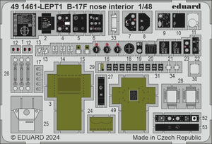 Intérieur du nez du B-17F Eduard 491461, échelle 1/48